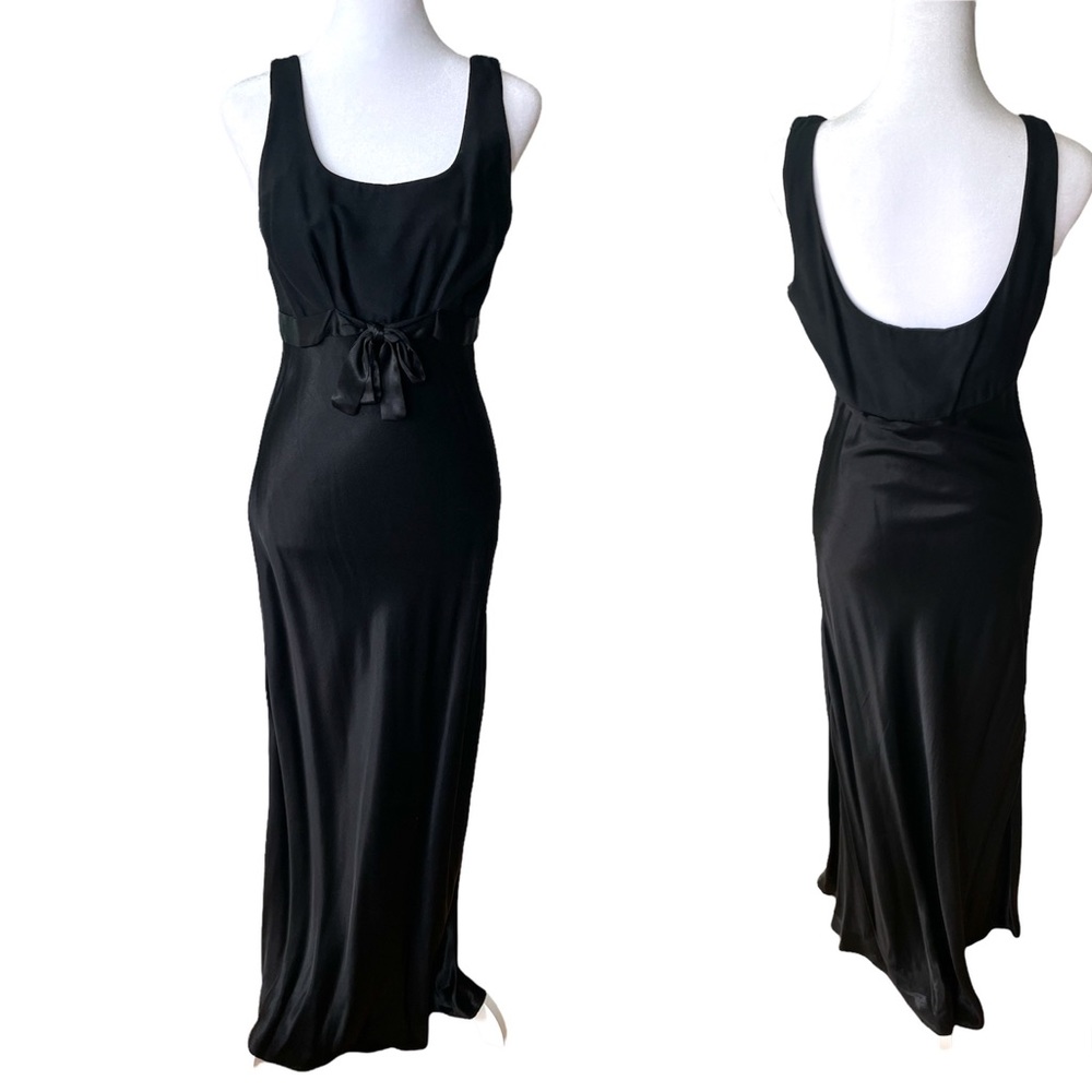 Vintage 90s Rampage Black Scoop Neck Formal Dress Size 5